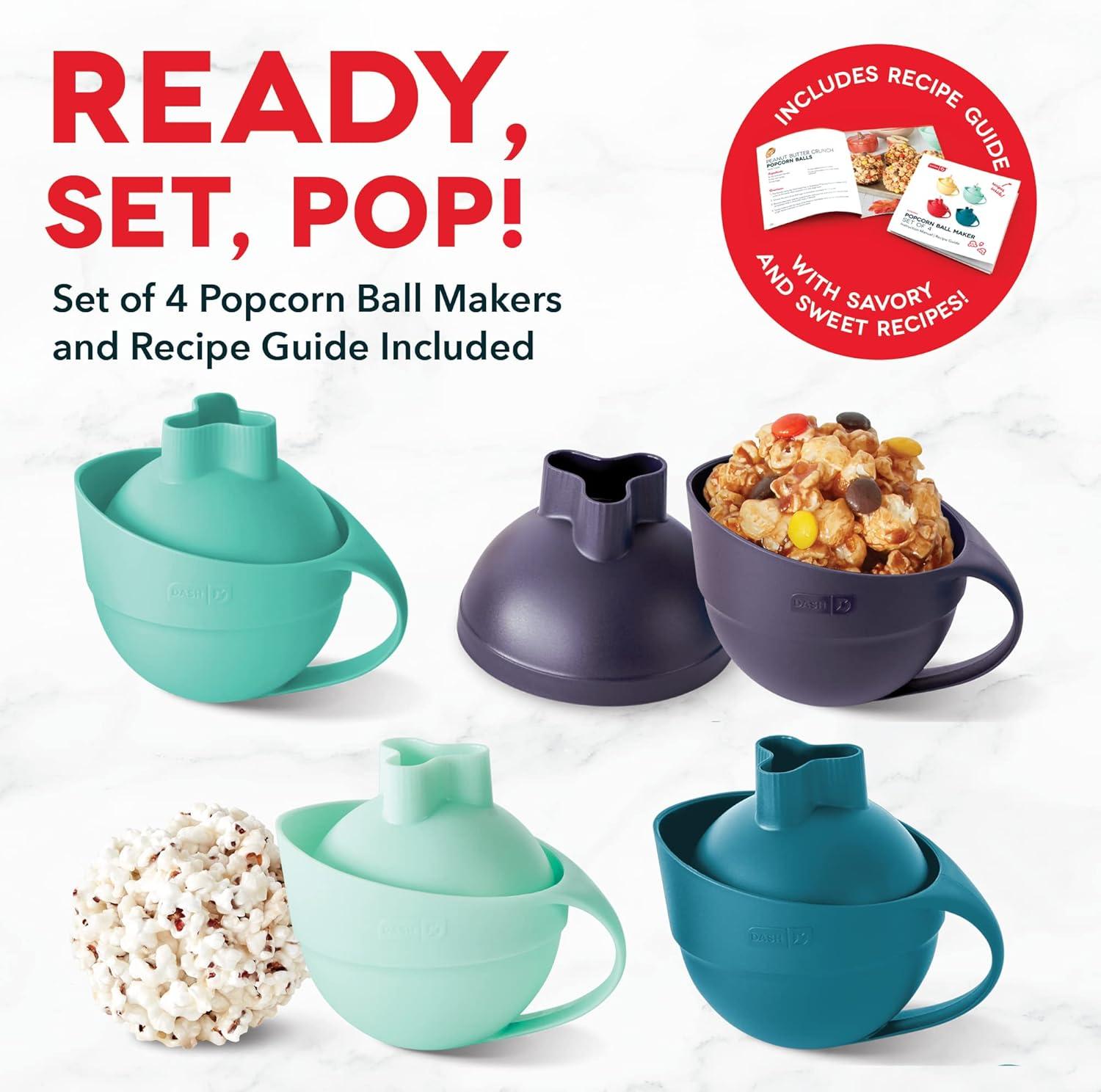 imageDash Popcorn Ball Maker Set of 4 MultiColorAqua MultiColor
