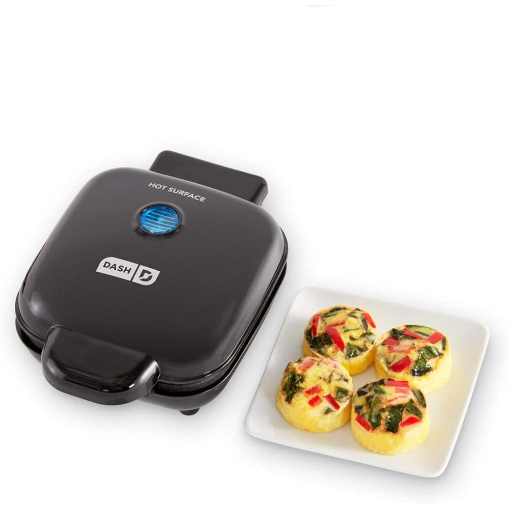 imageDASH Deluxe Sous Vide Style Egg Bite Maker with Silicone Molds for Breakfast Sandwiches Healthy Snacks or Desserts Keto ampamp Paleo Friendly 1 large 4 mini  AquaBlack