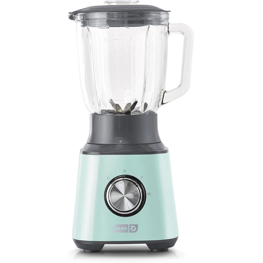 imageDash Quest 50 oz Countertop Kitchen Blender Professional Heavy Duty High Speed Processor and Mixer AquaAqua