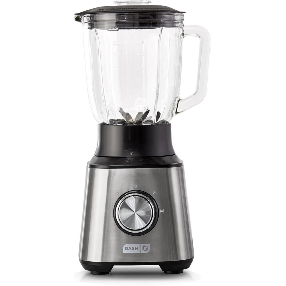 imageDash Quest 50 oz Countertop Kitchen Blender Professional Heavy Duty High Speed Processor and Mixer AquaStainless