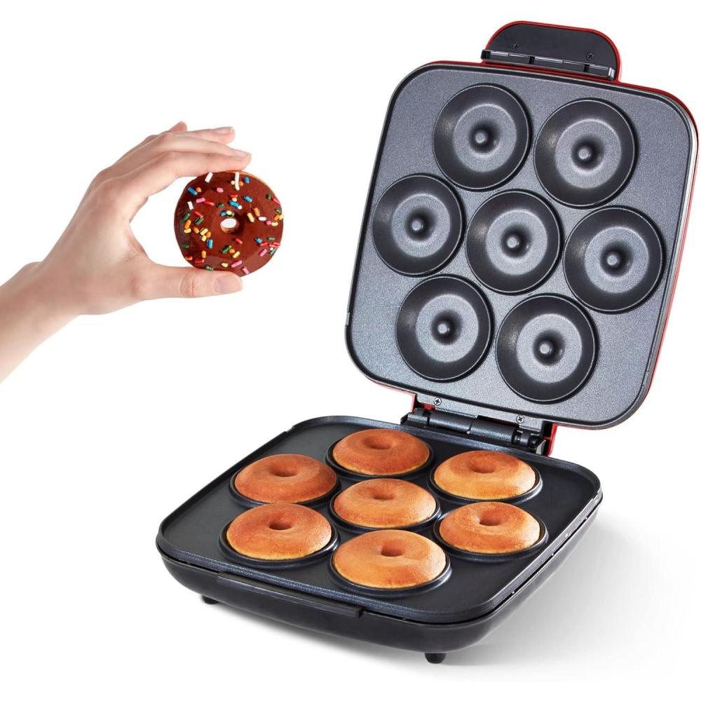 imageDelish By Dash Donut Maker for Snacks Dessert and More  Red