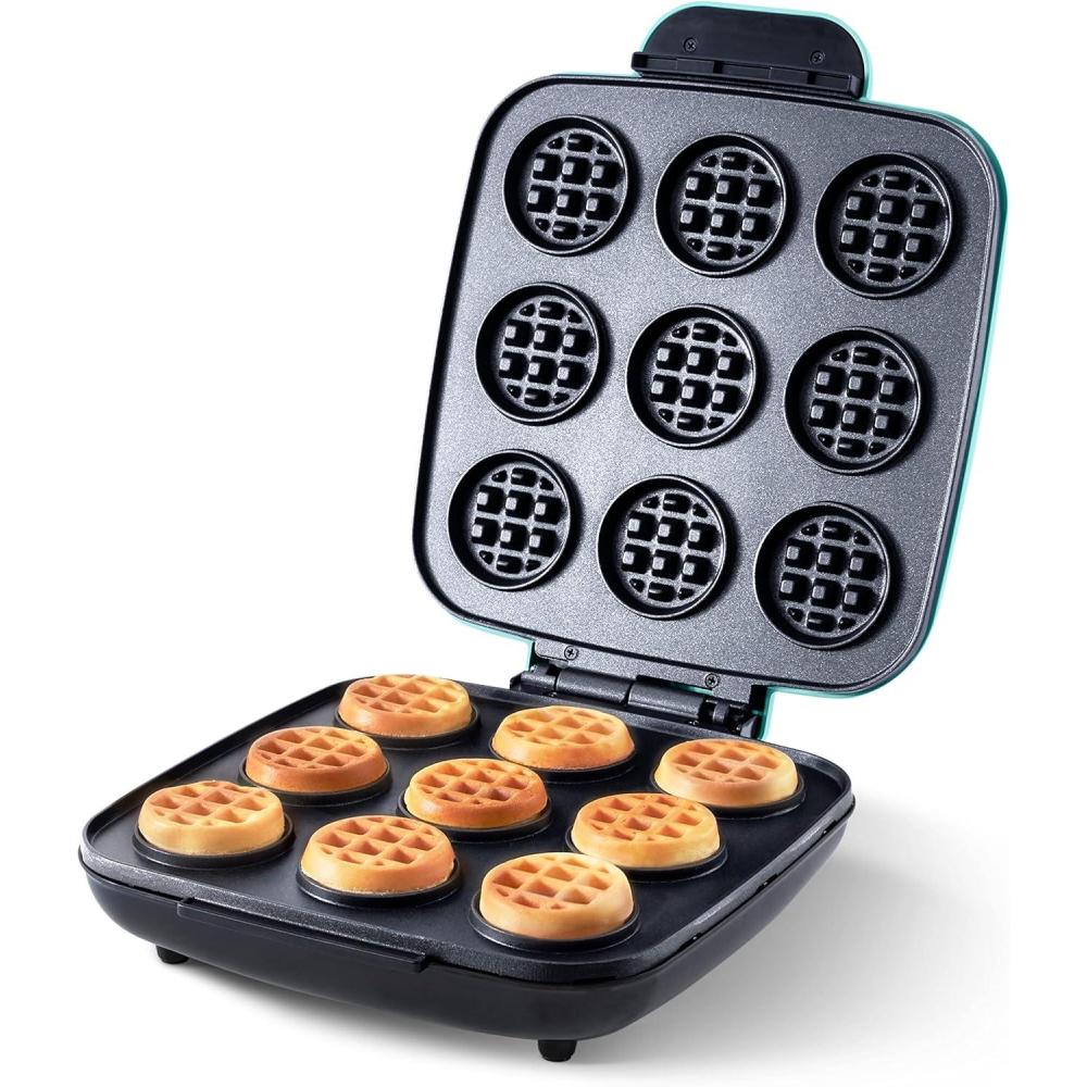 imageDelish By Dash Waffle Bite Maker for Breakfast Snacks Desserts and More  Blue