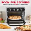 DASH Air Fry Multi Oven – 7 in 1 Convection Air Fry Oven with Non-stick Fry Basket, Baking Pan & Rack, 23L, 1500-Watt – Stainless Steel(Stainless Steel)