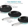DASH Delish 8″ Lightweight Cast Iron Pan for Pancakes, sauces, vegetables, pasta, and more – Black(Blue)