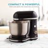 DASH Delish by DASH Compact Stand Mixer, 3.5 Quart with Beaters & Dough Hooks Included – Black