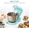 DASH Delish by DASH Compact Stand Mixer, 3.5 Quart with Beaters & Dough Hooks Included – Green(Blue)
