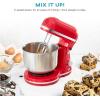 DASH Delish by DASH Compact Stand Mixer, 3.5 Quart with Beaters & Dough Hooks Included – Red