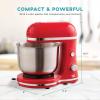 DASH Delish by DASH Compact Stand Mixer, 3.5 Quart with Beaters & Dough Hooks Included – Red