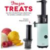 DASH Deluxe Compact Masticating Slow Juicer, Easy to Clean Cold Press Juicer with Brush, Pulp Measuring Cup, Frozen Attachment and Juice Recipe Guide – Black(Aqua)