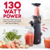 DASH Deluxe Compact Masticating Slow Juicer, Easy to Clean Cold Press Juicer with Brush, Pulp Measuring Cup, Frozen Attachment and Juice Recipe Guide – Black(Black)