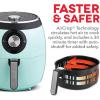 DASH Deluxe Electric Air Fryer + Oven Cooker with Temperature Control, Non-stick Fry Basket, Recipe Guide + Auto Shut Off Feature, 1700-Watt, 6 Quart – Black(Aqua)