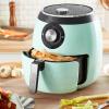 DASH Deluxe Electric Air Fryer + Oven Cooker with Temperature Control, Non-stick Fry Basket, Recipe Guide + Auto Shut Off Feature, 1700-Watt, 6 Quart – Black(Aqua)