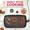 DASH Deluxe Everyday Electric Griddle with Dishwasher Safe Removable Nonstick Cooking Plate for Pancakes, Burgers, Eggs and more, Includes Drip Tray + Recipe Book, 20” x 10.5”, 1500-Watt – Red(Aqua)
