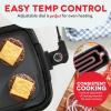 DASH Deluxe Everyday Electric Griddle with Dishwasher Safe Removable Nonstick Cooking Plate for Pancakes, Burgers, Eggs and more, Includes Drip Tray + Recipe Book, 20” x 10.5”, 1500-Watt – Red(Navy)