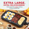 DASH Deluxe Everyday Electric Griddle with Dishwasher Safe Removable Nonstick Cooking Plate for Pancakes, Burgers, Eggs and more, Includes Drip Tray + Recipe Book, 20” x 10.5”, 1500-Watt – Red(Black)