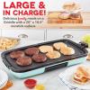DASH Deluxe Everyday Electric Griddle with Dishwasher Safe Removable Nonstick Cooking Plate for Pancakes, Burgers, Eggs and more, Includes Drip Tray + Recipe Book, 20” x 10.5”, 1500-Watt – Red(Aqua)