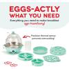 DASH Deluxe Rapid Egg Cooker for Hard Boiled, Poached, Scrambled Eggs, Omelets, Steamed Vegetables, Dumplings & More, 12 capacity, with Auto Shut Off Feature – Black(Aqua)