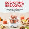 DASH Deluxe Rapid Egg Cooker for Hard Boiled, Poached, Scrambled Eggs, Omelets, Steamed Vegetables, Dumplings & More, 12 capacity, with Auto Shut Off Feature – Black(White)