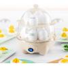 DASH Deluxe Rapid Egg Cooker for Hard Boiled, Poached, Scrambled Eggs, Omelets, Steamed Vegetables, Dumplings & More, 12 capacity, with Auto Shut Off Feature – Black(Cream)