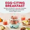 DASH Deluxe Rapid Egg Cooker for Hard Boiled, Poached, Scrambled Eggs, Omelets, Steamed Vegetables, Dumplings & More, 12 capacity, with Auto Shut Off Feature – Black(Aqua)
