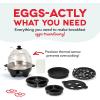 DASH Deluxe Rapid Egg Cooker for Hard Boiled, Poached, Scrambled Eggs, Omelets, Steamed Vegetables, Dumplings & More, 12 capacity, with Auto Shut Off Feature – Black(Black)