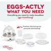 DASH Deluxe Rapid Egg Cooker for Hard Boiled, Poached, Scrambled Eggs, Omelets, Steamed Vegetables, Dumplings & More, 12 capacity, with Auto Shut Off Feature – Black(White)
