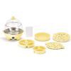 DASH Deluxe Rapid Egg Cooker for Hard Boiled, Poached, Scrambled Eggs, Omelets, Steamed Vegetables, Dumplings & More, 12 capacity, with Auto Shut Off Feature – Black(Yellow)