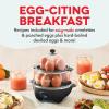 DASH Deluxe Rapid Egg Cooker for Hard Boiled, Poached, Scrambled Eggs, Omelets, Steamed Vegetables, Dumplings & More, 12 capacity, with Auto Shut Off Feature – Black(Black)