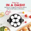 DASH Deluxe Rapid Egg Cooker for Hard Boiled, Poached, Scrambled Eggs, Omelets, Steamed Vegetables, Dumplings & More, 12 capacity, with Auto Shut Off Feature – Black(Black)