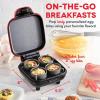DASH Deluxe Sous Vide Style Egg Bite Maker with Silicone Molds for Breakfast Sandwiches, Healthy Snacks or Desserts, Keto & Paleo Friendly, (1 large, 4 mini) – Aqua(Red)