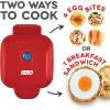 DASH Deluxe Sous Vide Style Egg Bite Maker with Silicone Molds for Breakfast Sandwiches, Healthy Snacks or Desserts, Keto & Paleo Friendly, (1 large, 4 mini) – Aqua(Red)