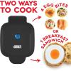 DASH Deluxe Sous Vide Style Egg Bite Maker with Silicone Molds for Breakfast Sandwiches, Healthy Snacks or Desserts, Keto & Paleo Friendly, (1 large, 4 mini) – Aqua(Black)