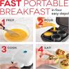 DASH Deluxe Sous Vide Style Egg Bite Maker with Silicone Molds for Breakfast Sandwiches, Healthy Snacks or Desserts, Keto & Paleo Friendly, (1 large, 4 mini) – Aqua(Cream)