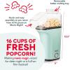 DASH Hot Air Popcorn Popper Maker with Measuring Cup to Portion Popping Corn Kernels + Melt Butter, 16 Cups – Aqua(Aqua)