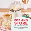 DASH Hot Air Popcorn Popper Maker with Measuring Cup to Portion Popping Corn Kernels + Melt Butter, 16 Cups – Aqua(Cream)