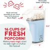 DASH Hot Air Popcorn Popper Maker with Measuring Cup to Portion Popping Corn Kernels + Melt Butter, 16 Cups – Aqua(Dream Blue)