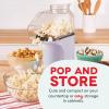 DASH Hot Air Popcorn Popper Maker with Measuring Cup to Portion Popping Corn Kernels + Melt Butter, 16 Cups – Aqua(Lavender)
