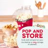 DASH Hot Air Popcorn Popper Maker with Measuring Cup to Portion Popping Corn Kernels + Melt Butter, 16 Cups – Aqua(Red)