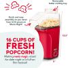 DASH Hot Air Popcorn Popper Maker with Measuring Cup to Portion Popping Corn Kernels + Melt Butter, 16 Cups – Aqua(Red)