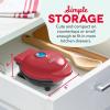 DASH Mini Waffle Maker – 4” Waffle Mold, Nonstick Waffle Iron with Quick Heat-Up, Nonstick Surface – Perfect Mini Waffle Maker for Kids and Families, Just Add Batter (Black)(Red)