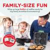 DASH Multi Mini Waffle Maker – Four 4” Waffle Molds, Nonstick Waffle Iron with Quick Heat-Up, Nonstick Surface – Perfect Mini Waffle Maker for Kids and Families, Just Add Batter(Aqua)