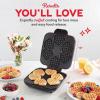 DASH Multi Mini Waffle Maker – Four 4” Waffle Molds, Nonstick Waffle Iron with Quick Heat-Up, Nonstick Surface – Perfect Mini Waffle Maker for Kids and Families, Just Add Batter(Red heart)