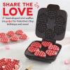 DASH Multi Mini Waffle Maker – Four 4” Waffle Molds, Nonstick Waffle Iron with Quick Heat-Up, Nonstick Surface – Perfect Mini Waffle Maker for Kids and Families, Just Add Batter(Red heart)