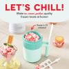 DASH My Pint Ice Cream Maker Machine (Aqua): Multi-Purpose Soft Serve Ice Cream Machine for Homemade Gelato, Sorbet, Frozen Yogurt, Includes Mixing Spoon, Easy to Clean and Store(Aqua)