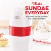 DASH My Pint Ice Cream Maker Machine (Aqua): Multi-Purpose Soft Serve Ice Cream Machine for Homemade Gelato, Sorbet, Frozen Yogurt, Includes Mixing Spoon, Easy to Clean and Store(White)