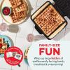 DASH No-Drip Waffle Maker – Four Waffle Molds, Nonstick Waffle Iron with Quick Heat-Up, Nonstick Surface – Perfect Waffle Maker for Kids and Families, Just Add Batter(Cream)