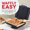 DASH No-Drip Waffle Maker – Four Waffle Molds, Nonstick Waffle Iron with Quick Heat-Up, Nonstick Surface – Perfect Waffle Maker for Kids and Families, Just Add Batter(Lavender)