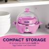DASH Rapid Egg Cooker: 6 Egg Capacity Electric Egg Cooker for Hard Boiled Eggs, Poached Eggs, Scrambled Eggs, or Omelets with Auto Shut Off Feature – Black(Pink)