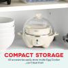 DASH Rapid Egg Cooker: 6 Egg Capacity Electric Egg Cooker for Hard Boiled Eggs, Poached Eggs, Scrambled Eggs, or Omelets with Auto Shut Off Feature – Black(Cream)