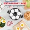 DASH Rapid Egg Cooker: 6 Egg Capacity Electric Egg Cooker for Hard Boiled Eggs, Poached Eggs, Scrambled Eggs, or Omelets with Auto Shut Off Feature – Black(Black)